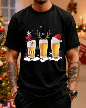 Christmas Beer Glasses with...