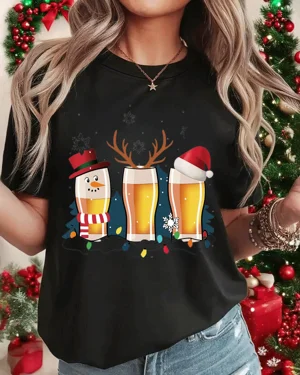 Christmas Beer Glasses with...