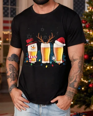 Christmas Beer Glasses with...