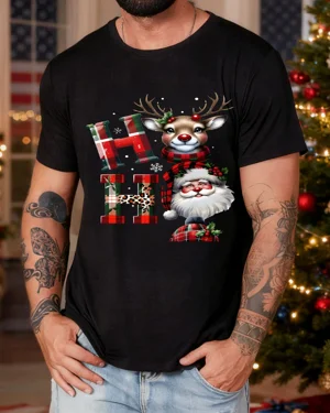 Christmas Deer and Santa HO...