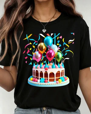 Birthday Cake with Balloons...