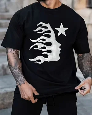 Flaming Face and Star...