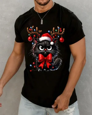 Angry Christmas Cat with...