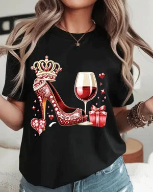 Crowned High Heels Wine...