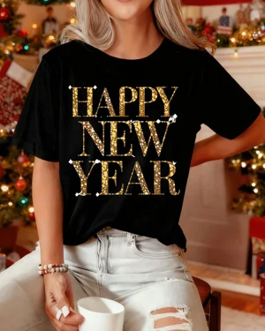 Happy New Year Gold Glitter...