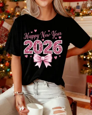 Happy New Year 2026 Pink...