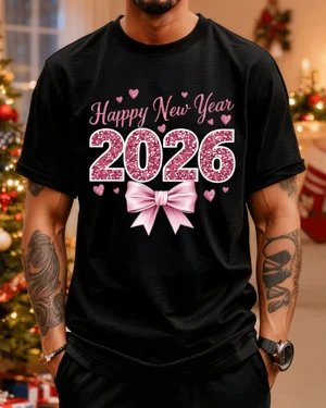Happy New Year 2026 Pink...
