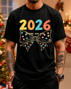 2026 New Year Polka Dot Bow...