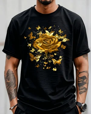 Golden Rose and Butterflies...