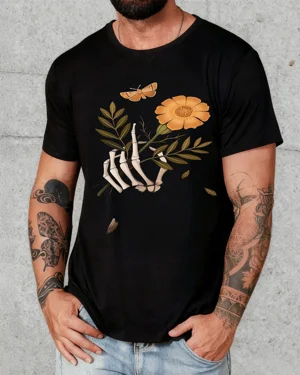 Skeleton Hand with Flower...