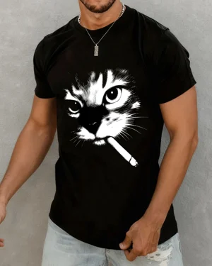 Smoking Cat Illustration...