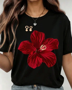 Red Hibiscus Flower Summer...