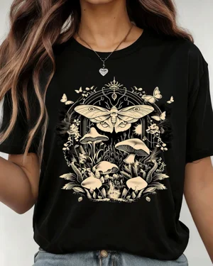 Moth and Mushrooms Fantasy...