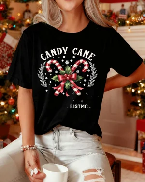 Candy Cane Christmas Holly...