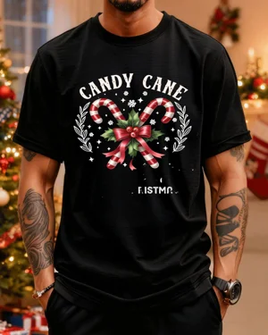 Candy Cane Christmas Holly...