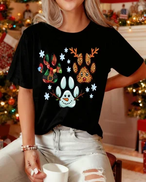 Christmas Paw Prints with...