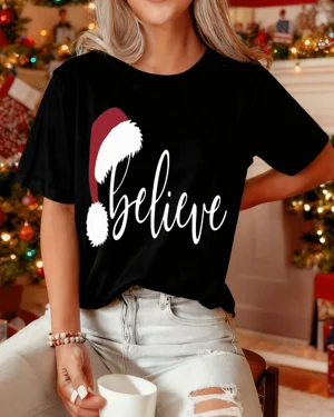 Christmas Believe Santa Hat...