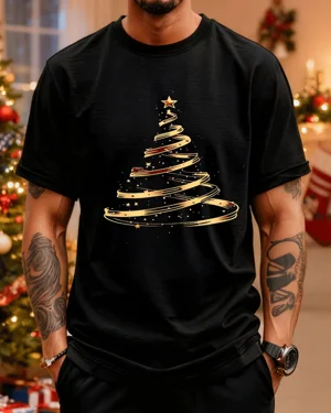 Golden Swirl Christmas Tree...