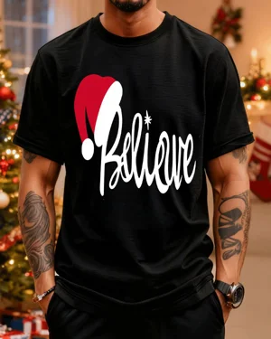 Christmas Believe Santa Hat...