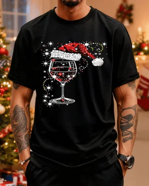 Christmas Wine Glass with...