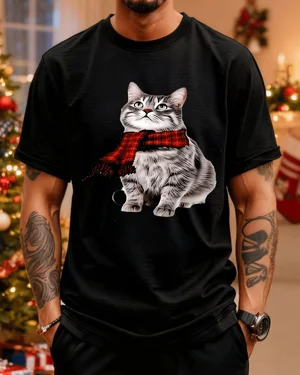 Christmas Cat with Red...