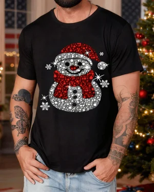 Christmas Snowman with Red...