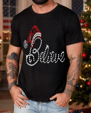 Christmas Believe Santa Hat...