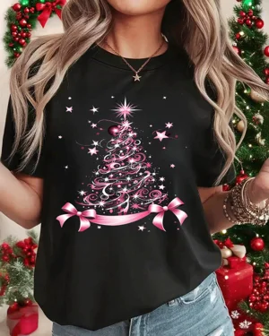 Pink Christmas Tree with...