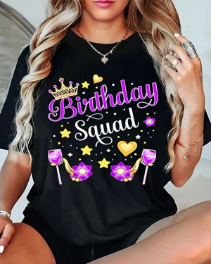 Birthday Squad Crown Stars...