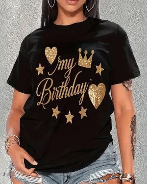 Gold Glitter My Birthday...