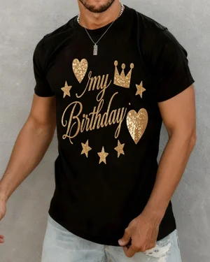 Gold Glitter My Birthday...