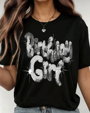 Birthday Girl Sparkle Text...
