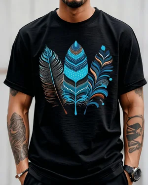 Blue Artistic Feather...