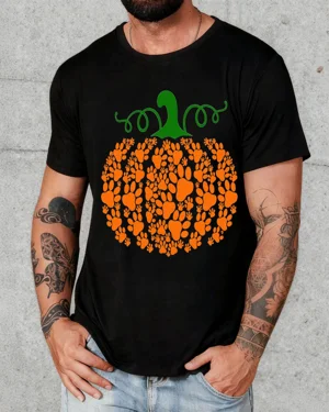 Pumpkin Made of Paw Prints...