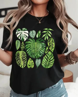 Tropical Green Palm Leaves...