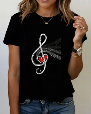 Treble Clef Heart with...