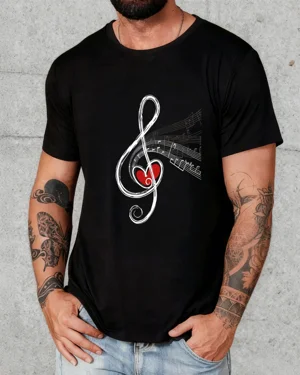 Treble Clef Heart with...