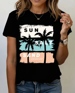 Sun Salt Sand Palm Trees...