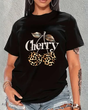 Cherry Leopard Print Summer...