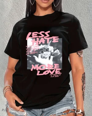 Less Hate More Love Floral...