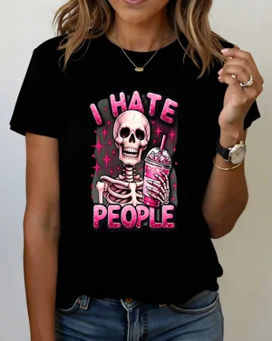 I Hate People Skeleton with...