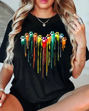 Colorful Dripping Paw...