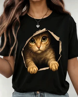 Cat Peeking Through Paper...