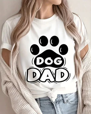 Dog Dad Paw Print Summer...