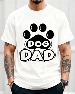 Dog Dad Paw Print Summer...