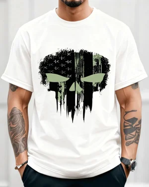 American Flag Skull Summer...