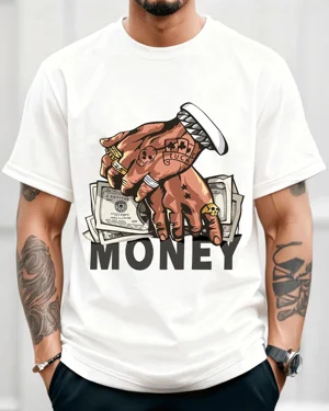 Money Tattooed Hand with...