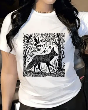 Fox in Forest Woodland...