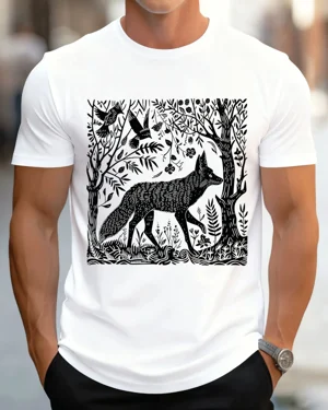 Fox in Forest Woodland...