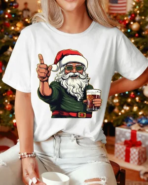 Christmas Santa Holding...